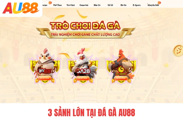 3 sảnh lớn tại đá ga AU88 3 sảnh lớn tại đá ga AU88