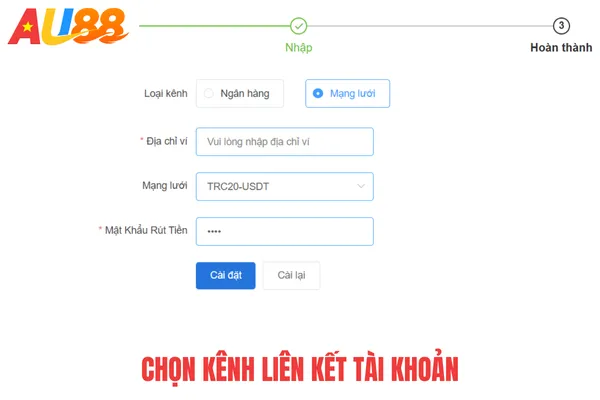 Chọn kênh liên kết tài khoản Chọn kênh liên kết tài khoản