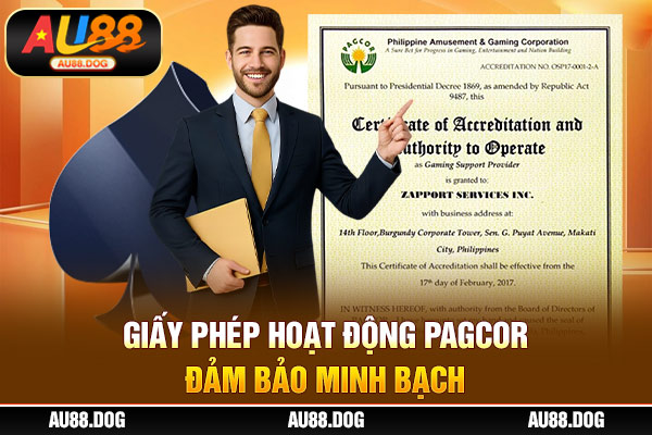 Giấy phép hoạt động PAGCOR đảm bảo minh bạch Giấy phép hoạt động PAGCOR đảm bảo minh bạch